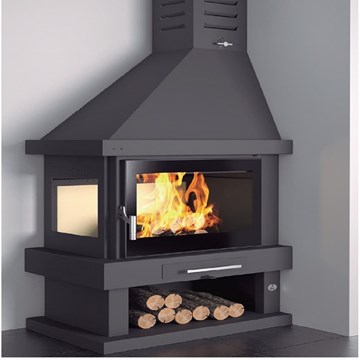 CHIMENEA METÁLICA DE LEÑA FM C-203 VERMICULITA 13.5 KW